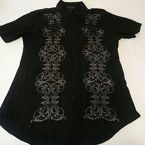 Pop Icon Graphic Design Men's Large Black Shirt
